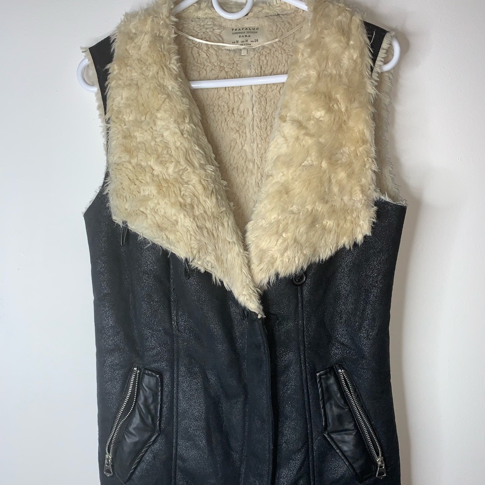 Zara faux shearling vest